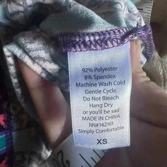 Lularoe XS pink & turquoise leggings material soft julia pencil dress. NWT - Picture 6 of 6